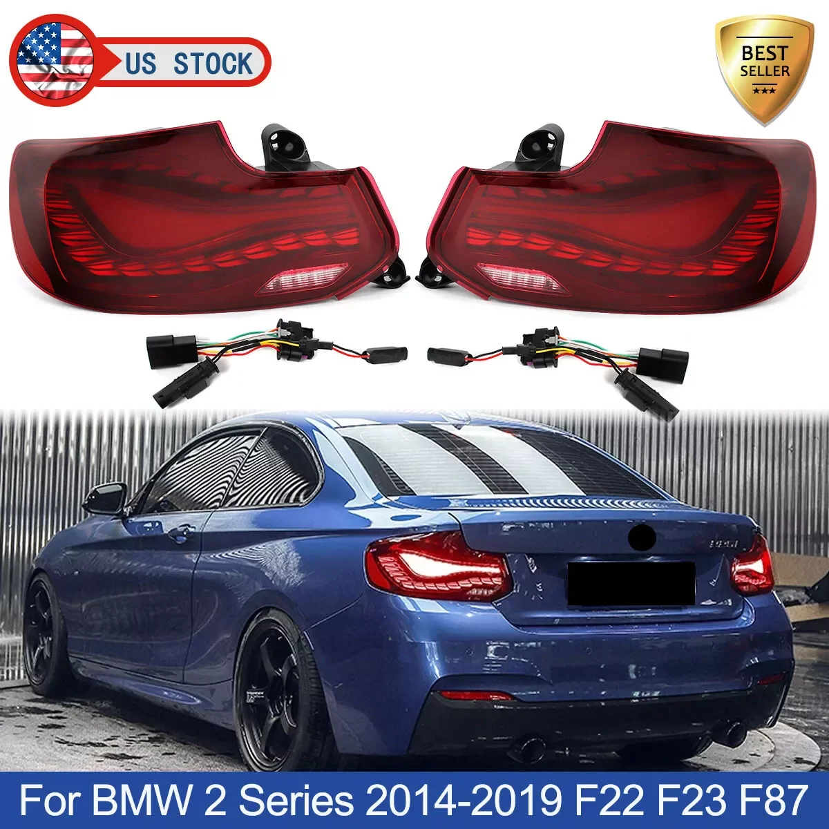 Для BMW 2 серии 230i M240i F22 F23 F87 M2 2014-2021 задние фонари в сборе, последовательный красный светодиодный задний фонарь в стиле GTS, автомобильный задний фонарь
Для BMW 2 серии 230i M240i F22 F23 F87 M2 2014-2021 задние фонари в сборе, последовательный красный светодиодный задний фонарь в стиле GTS, автомобильный задний фонарь