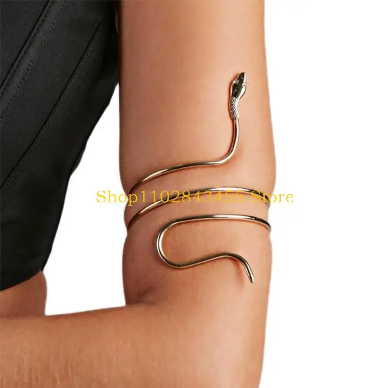 49MC Mean Serpent Gothic Arm Cuff Snake-shape Swirl Body Gold/Silver Armlet Armband Rocking Malicious Snake Armlet Armband
49MC Mean Serpent Gothic Arm Cuff Snake-shape Swirl Body Gold/Silver Armlet Armband Rocking Malicious Snake Armlet Armband