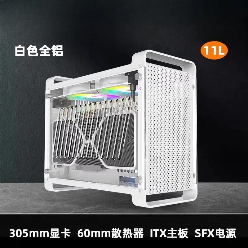 G5 Plus Mini ITX Шасси Полностью алюминиевый боковой прозрачный дисплей Настольный компьютер Блок питания SFX Маленькое шасси
G5 Plus Mini ITX Шасси Полностью алюминиевый боковой прозрачный дисплей Настольный компьютер Блок питания SFX Маленькое шасси