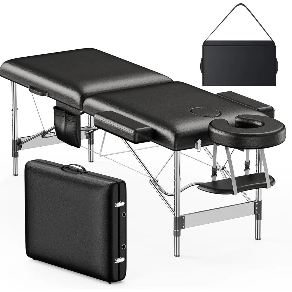 Massage Table Portable, 2-Fold Lash Bed with Side Pocket, Adjustable Height, Sturdy Aluminum Frame, Esthetician Spa Facial Bed
Massage Table Portable, 2-Fold Lash Bed with Side Pocket, Adjustable Height, Sturdy Aluminum Frame, Esthetician Spa Facial Bed