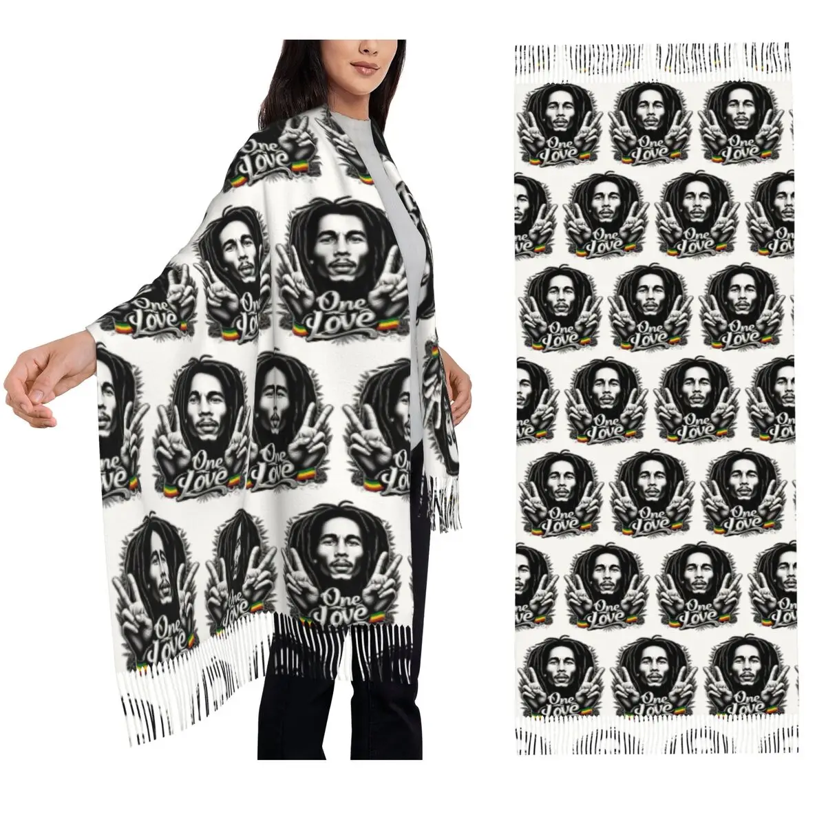 Bob Marley Reggae Scarf Tassel Scarves for Women Soft Warm Shawls and Wraps Large Fall Winter Shawl Wrap
Bob Marley Reggae Scarf Tassel Scarves for Women Soft Warm Shawls and Wraps Large Fall Winter Shawl Wrap