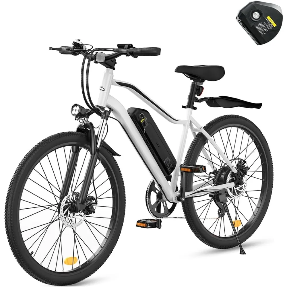 Electric Bike - 500W/1000W Peak Motor Electric Bicycle, 20MPH, 55/60 Miles, Removable Battery, Shock Absorber, 5/7-Speed
Electric Bike - 500W/1000W Peak Motor Electric Bicycle, 20MPH, 55/60 Miles, Removable Battery, Shock Absorber, 5/7-Speed