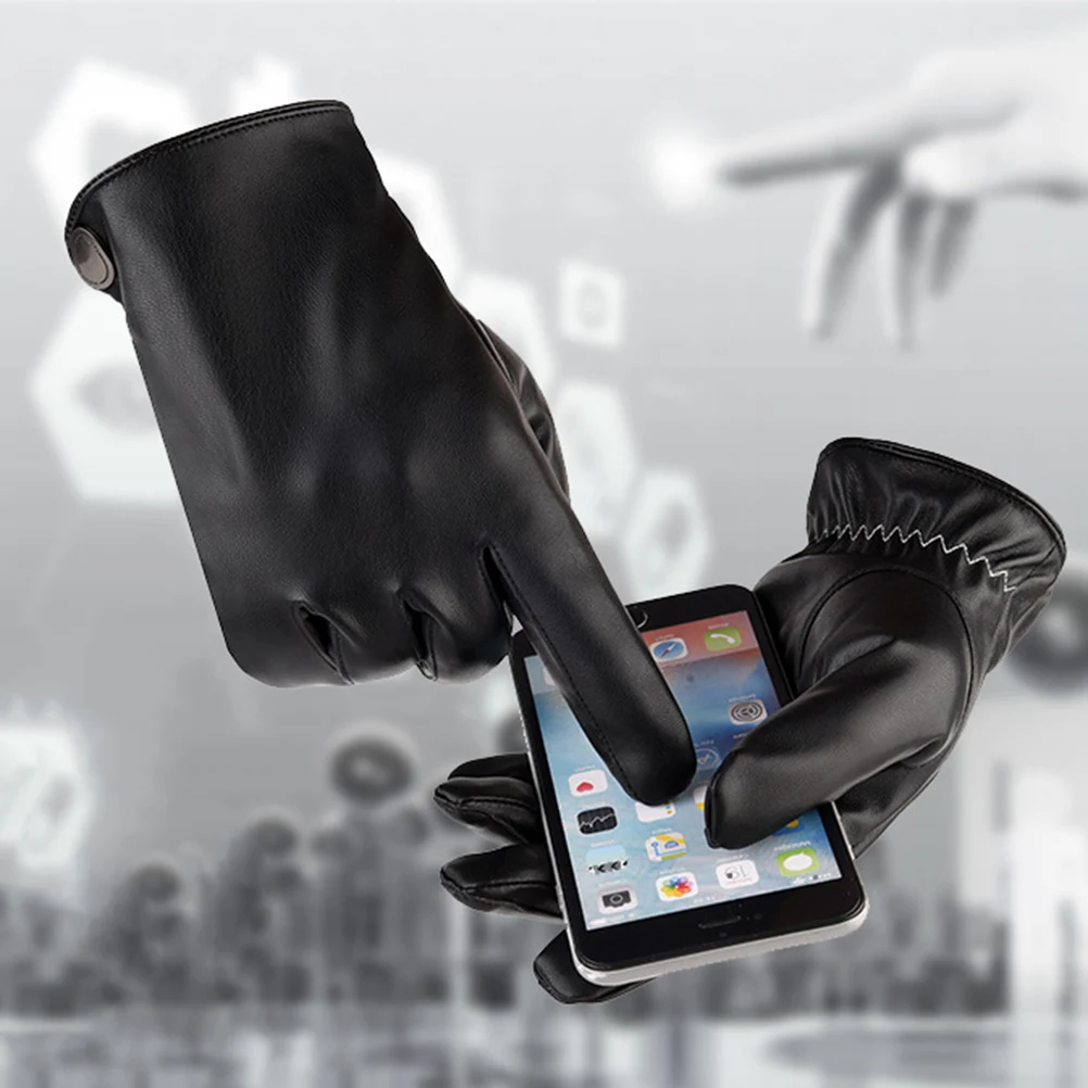 1 Pair PU Warm Gloves Screen Touch Gloves Waterproof Riding Bike Gloves Winter Cold Protection Gloves for Outdoor (Black,
1 Pair PU Warm Gloves Screen Touch Gloves Waterproof Riding Bike Gloves Winter Cold Protection Gloves for Outdoor (Black,