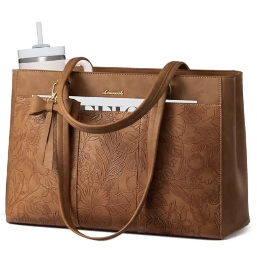 Laptop Tote Bag for Women, Work Bags PU Leather Teacher Tote Bag, Waterproof Quilted Computer Bag for Office Professional Brief
Laptop Tote Bag for Women, Work Bags PU Leather Teacher Tote Bag, Waterproof Quilted Computer Bag for Office Professional Brief