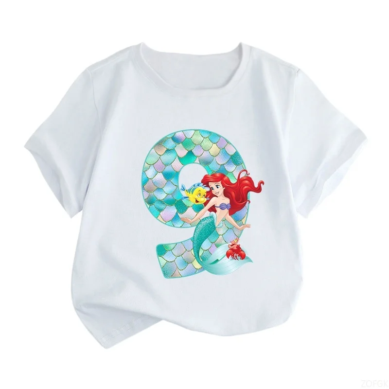 Cartoon Mermaid Loose Short Sleeved T-shirt Children's Versatile Top Summer New Item
Cartoon Mermaid Loose Short Sleeved T-shirt Children's Versatile Top Summer New Item