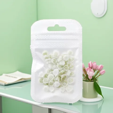 50pcs Rose Flower Nail Art Charms Decorations Jewelry 3D Flatback Resin Rhinestone Nails Accessories Manicure DIY Supplies