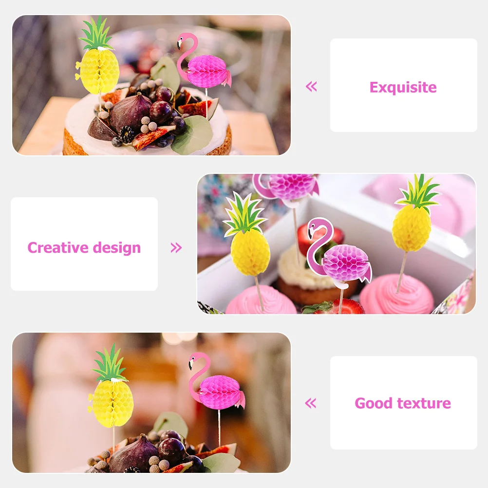 20Pcs Summer Party Decoration Picks Pineapple Flamingo Honeycomb Birthday Cupcake Toppers Tropical Picks 
20Pcs Summer Party Decoration Picks Pineapple Flamingo Honeycomb Birthday Cupcake Toppers Tropical Picks
