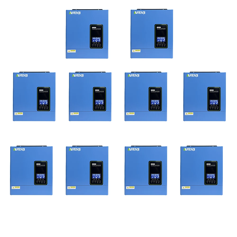 ANENJI 10pcs 3000W 110V Hybrid Inverter Off Grid 24V MPPT 100A 500VDC PV 4000W Solar Charger Pure Sine Wave Inverter for Home
ANENJI 10pcs 3000W 110V Hybrid Inverter Off Grid 24V MPPT 100A 500VDC PV 4000W Solar Charger Pure Sine Wave Inverter for Home