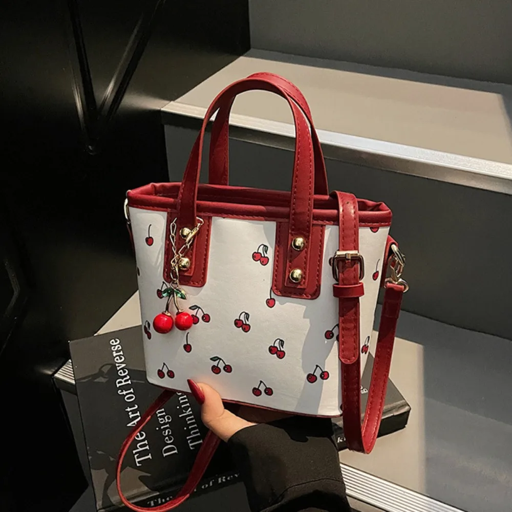 Cherry Pendant Cherry Crossbody Bag Large Capacity Korean Style Bucket Shoulder Bag Handbag Phone Bag Square Tote Bag Streetwear
Cherry Pendant Cherry Crossbody Bag Large Capacity Korean Style Bucket Shoulder Bag Handbag Phone Bag Square Tote Bag Streetwear