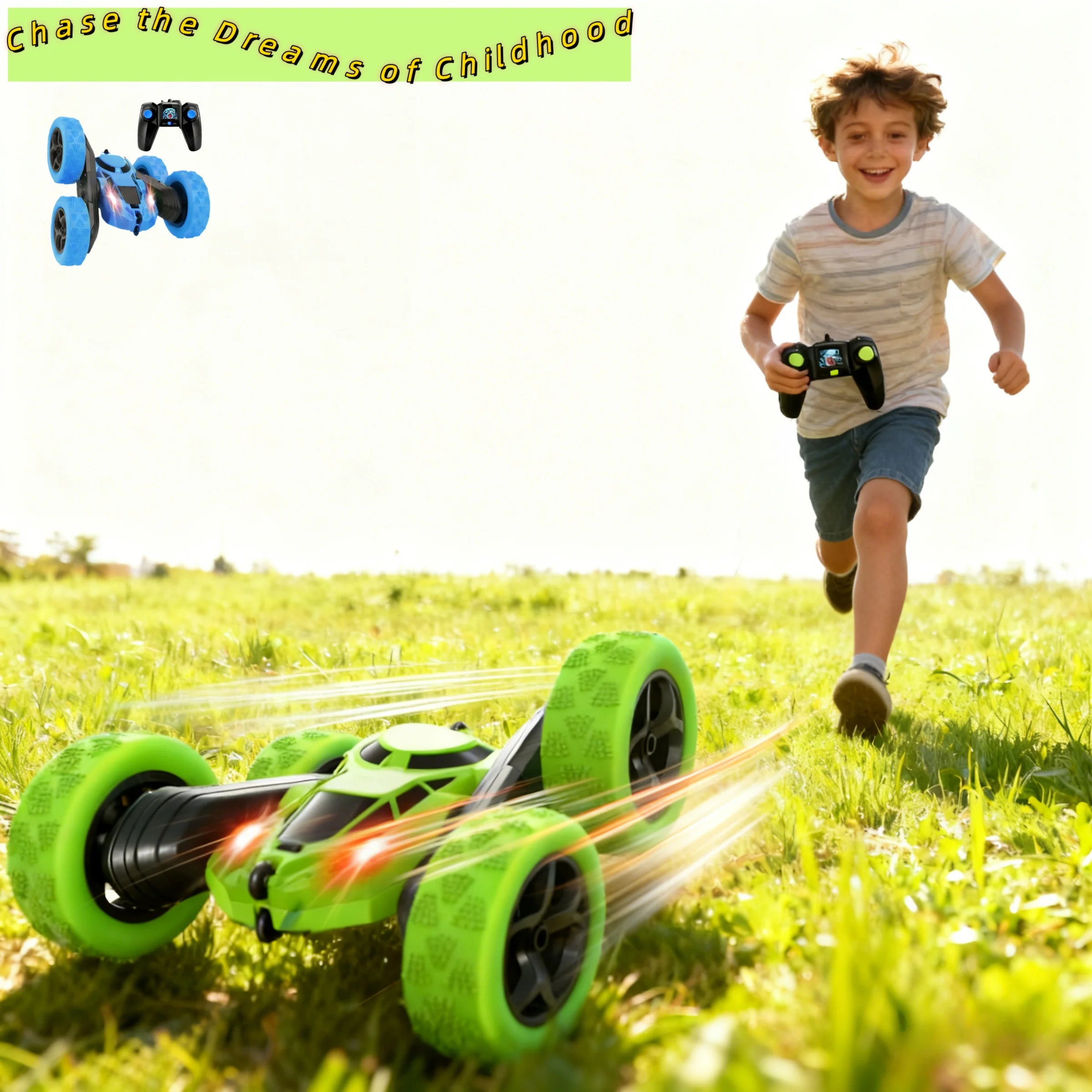 360-degree flipping double-sided stunt car 4WD high-speed cool light children's remote control car toy festival gift
360-degree flipping double-sided stunt car 4WD high-speed cool light children's remote control car toy festival gift