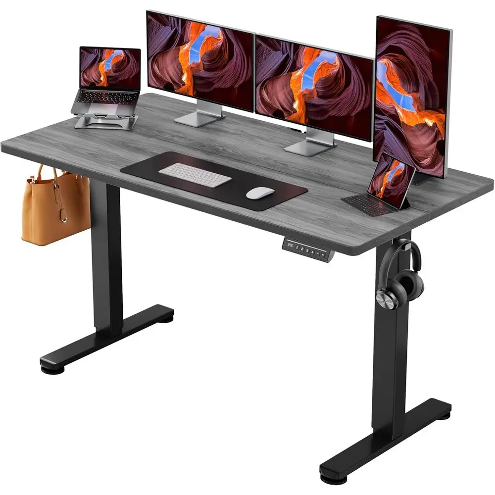 63 x 28 Inch Height-Adjustable Electric Desk, Sit-Stand Desk with Memory, Grey for Home Office
63 x 28 Inch Height-Adjustable Electric Desk, Sit-Stand Desk with Memory, Grey for Home Office