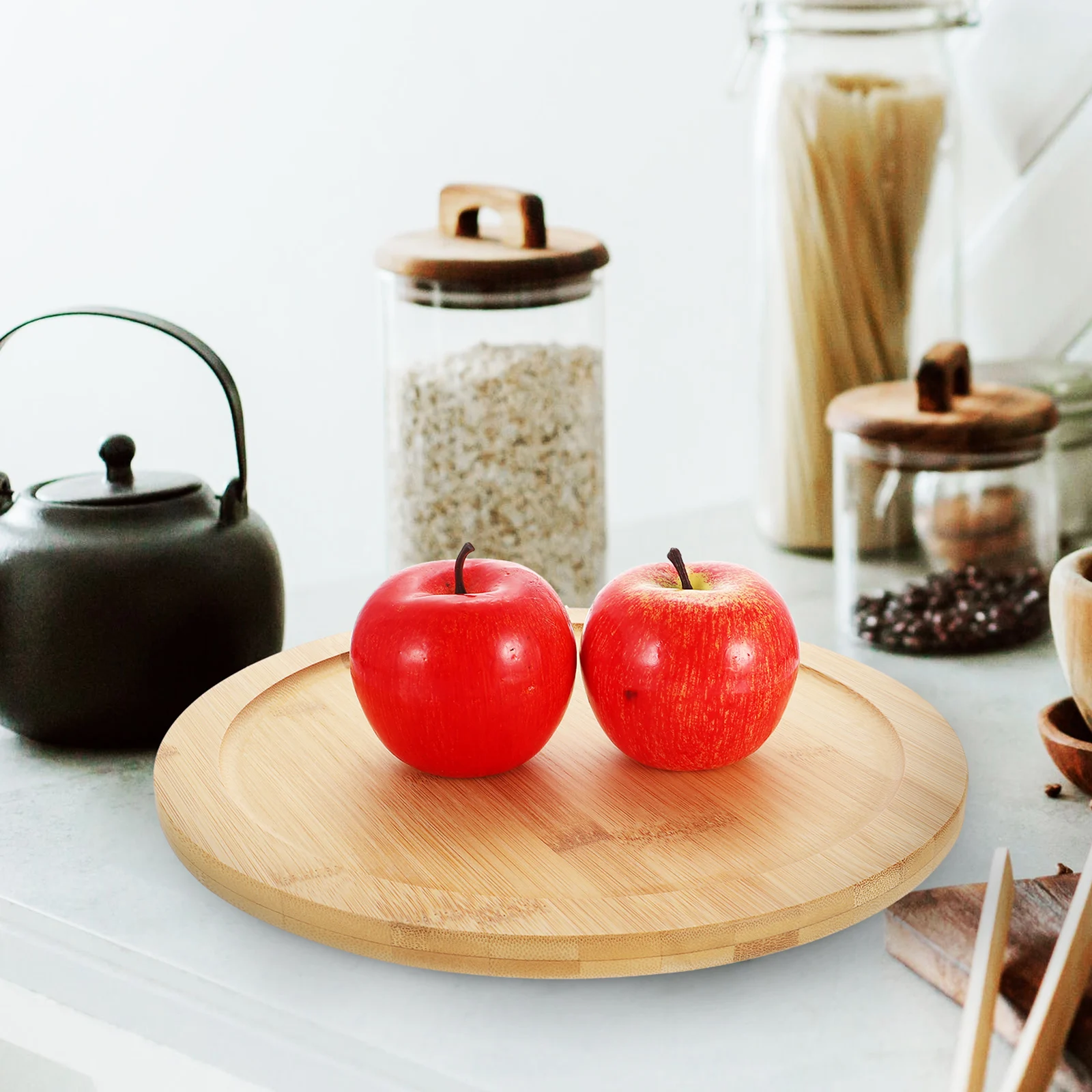 Bamboo Kitchen ganizer Tray Round Shape Large Capacity Storage Condiment Holder Rotating Tray Premium Material Safe
Bamboo Kitchen ganizer Tray Round Shape Large Capacity Storage Condiment Holder Rotating Tray Premium Material Safe
