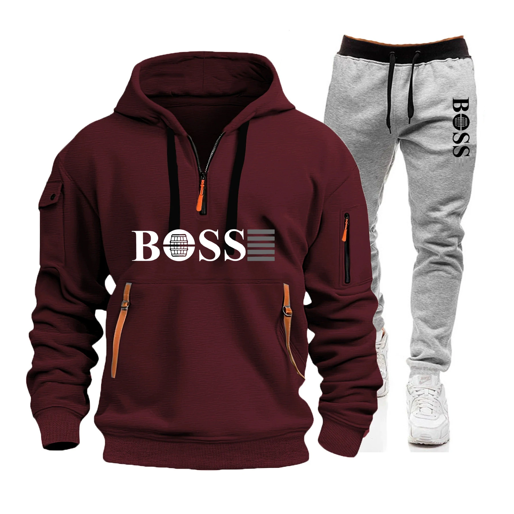 2025 Autumn/Winter new men's outdoor multi-pocket pullover sportswear set, hooded sweatshirt + long pants two-piece set
2025 Autumn/Winter new men's outdoor multi-pocket pullover sportswear set, hooded sweatshirt + long pants two-piece set