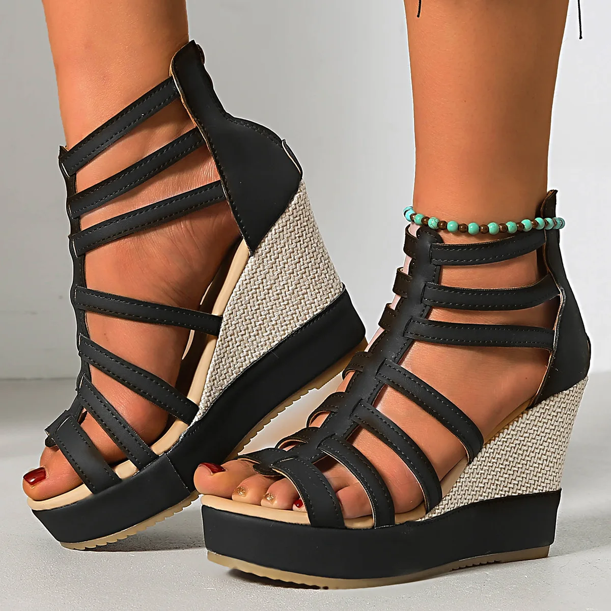 36-42 Plus Size Shoes for Women Summer Round Toe Fashion Platform Wedge Non-slip Sandals Casual Party Evening Footwear
36-42 Plus Size Shoes for Women Summer Round Toe Fashion Platform Wedge Non-slip Sandals Casual Party Evening Footwear