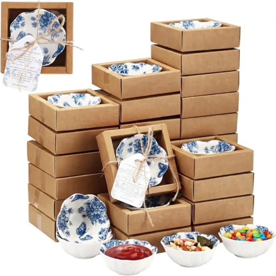 0 Pack Wedding Favors for Guests Small Ceramic Bowls Bulk Gifts Set 3.3 Inch Floral Design Mini Dipping Bowl Sauce Dish with Ca
0 Pack Wedding Favors for Guests Small Ceramic Bowls Bulk Gifts Set 3.3 Inch Floral Design Mini Dipping Bowl Sauce Dish with Ca