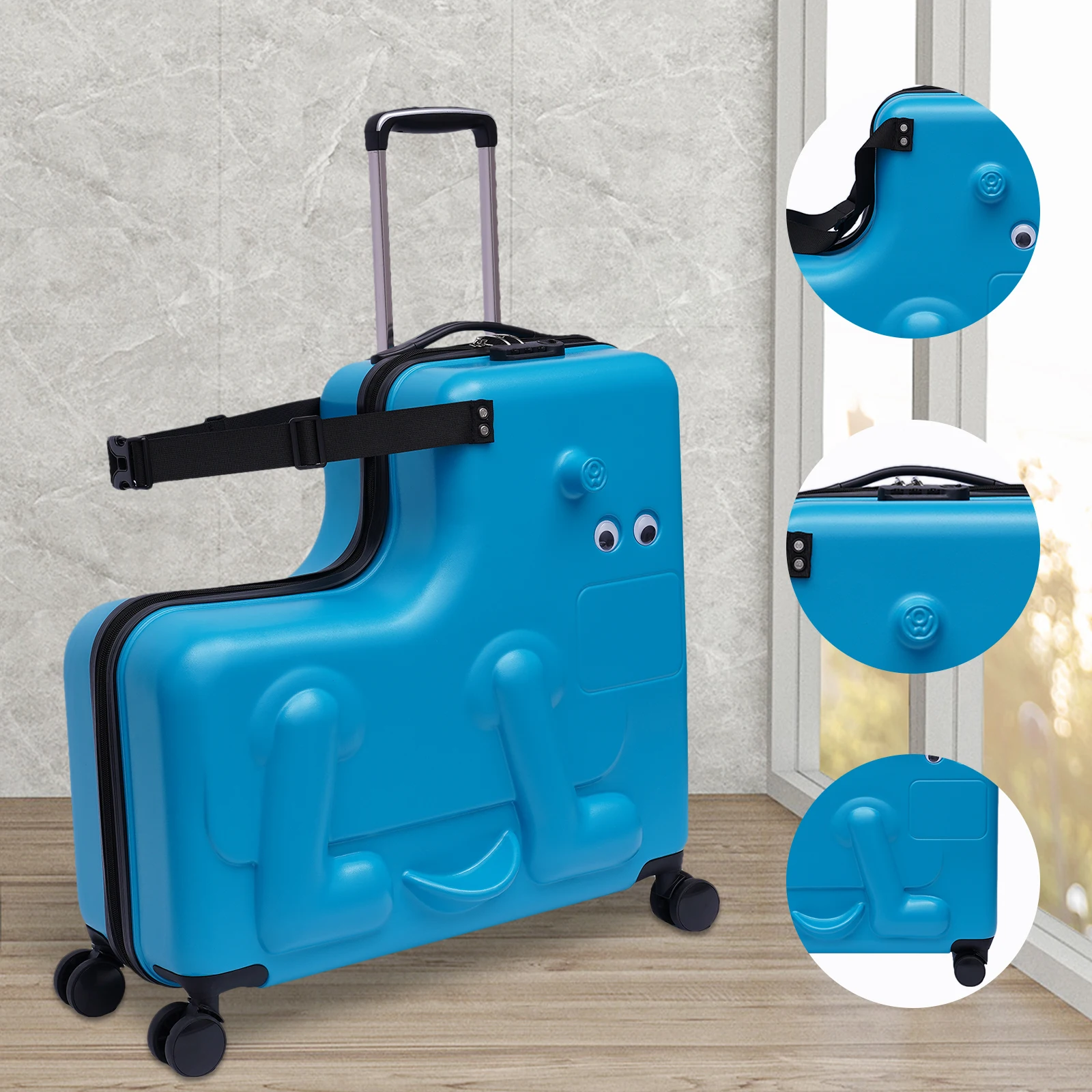 24in Children Ride on Suitcase Parents Assured Kids Luggage Sets Boys & Girls Suitcase w/Cartoon Stickers for Children Aged 4-12
24in Children Ride on Suitcase Parents Assured Kids Luggage Sets Boys & Girls Suitcase w/Cartoon Stickers for Children Aged 4-12