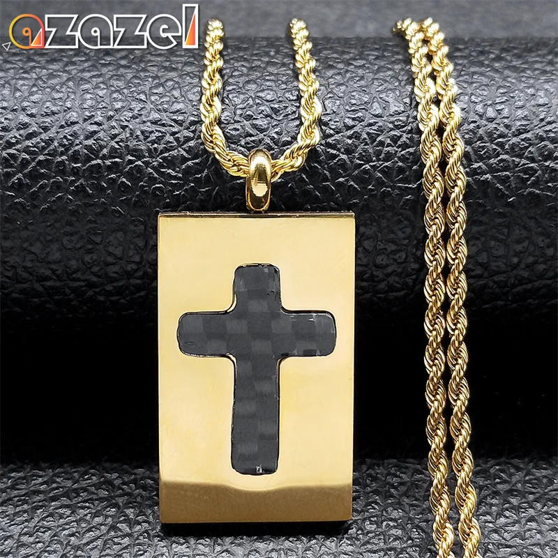 Fashion Cross Rectangle Pendant Necklace for Men Stainless Steel Gold Color Geometric Necklaces Jewelry Gift for Boyfriend NXS08
Fashion Cross Rectangle Pendant Necklace for Men Stainless Steel Gold Color Geometric Necklaces Jewelry Gift for Boyfriend NXS08
