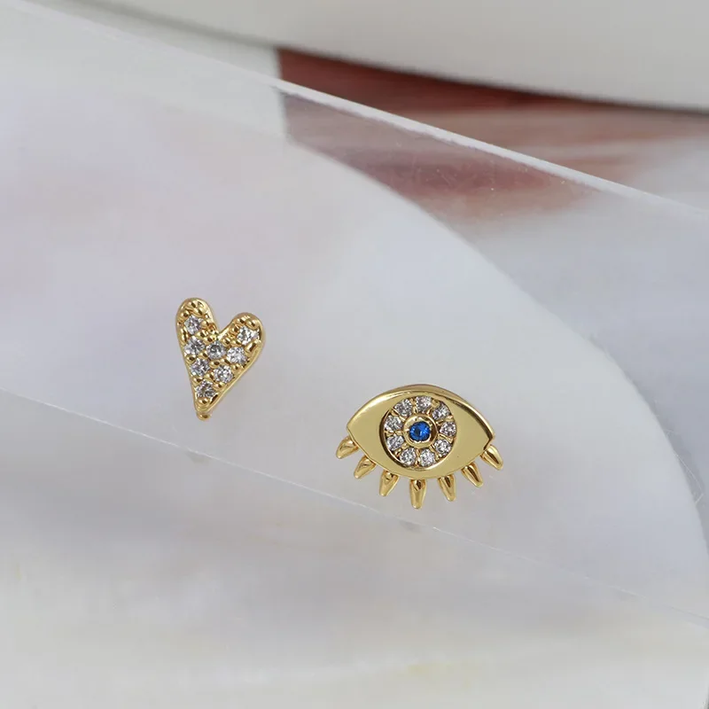 KS European and American Fashion Trends Niche Design Exquisite Small Asymmetrical Eyes Love Stud Earrings
KS European and American Fashion Trends Niche Design Exquisite Small Asymmetrical Eyes Love Stud Earrings