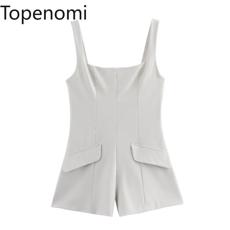 Topenomi 2025 Spring Summer Rompers Women Simple Solid Suspender Fashion Short Pants Sexy Chic Backless Sleeveless Y2k Jumpsuits
Topenomi 2025 Spring Summer Rompers Women Simple Solid Suspender Fashion Short Pants Sexy Chic Backless Sleeveless Y2k Jumpsuits