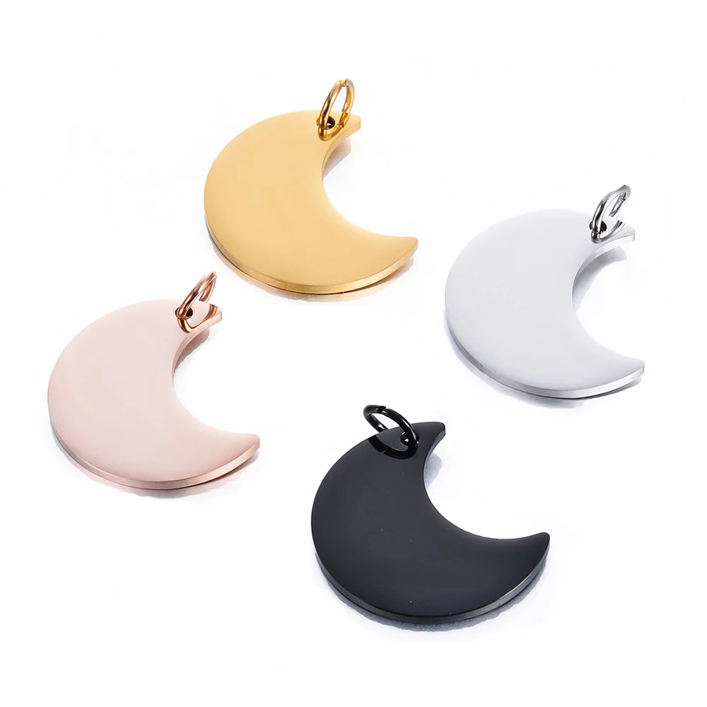10Pcs/Lot Stainless Steel Blank Moon Pet ID Tag Pendant for DIY Custom Collar Keychain Charm Accessories 24X30mm 4 Colors
10Pcs/Lot Stainless Steel Blank Moon Pet ID Tag Pendant for DIY Custom Collar Keychain Charm Accessories 24X30mm 4 Colors