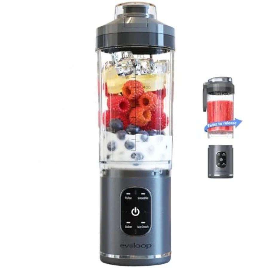 Portable Blender for Smoothies and Shakes Ice Crush Juice Pulse 4 Programs Cordless USB-C Rechargeable 18 oz Removable Vessel L
Portable Blender for Smoothies and Shakes Ice Crush Juice Pulse 4 Programs Cordless USB-C Rechargeable 18 oz Removable Vessel L