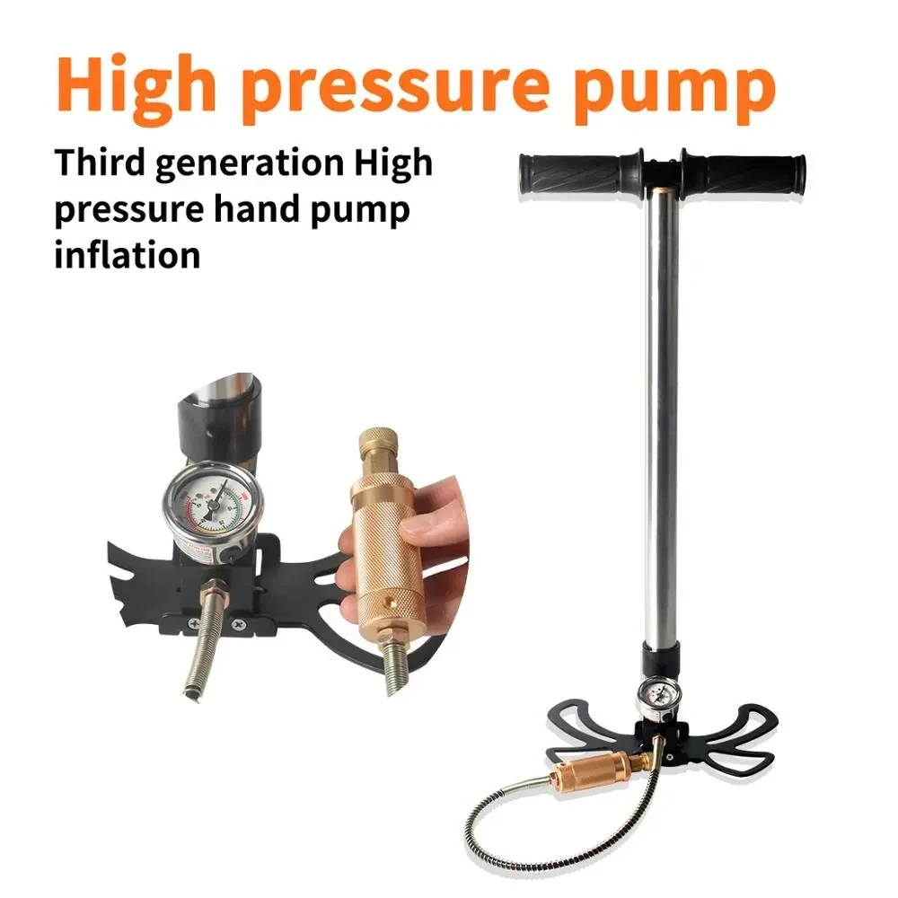 4500PSI Three Stage High Pressure Pump Hand Operated Screw Stainless Steel Compressor For Car Bicycle Inflator Cylinder Hunting
4500PSI Three Stage High Pressure Pump Hand Operated Screw Stainless Steel Compressor For Car Bicycle Inflator Cylinder Hunting