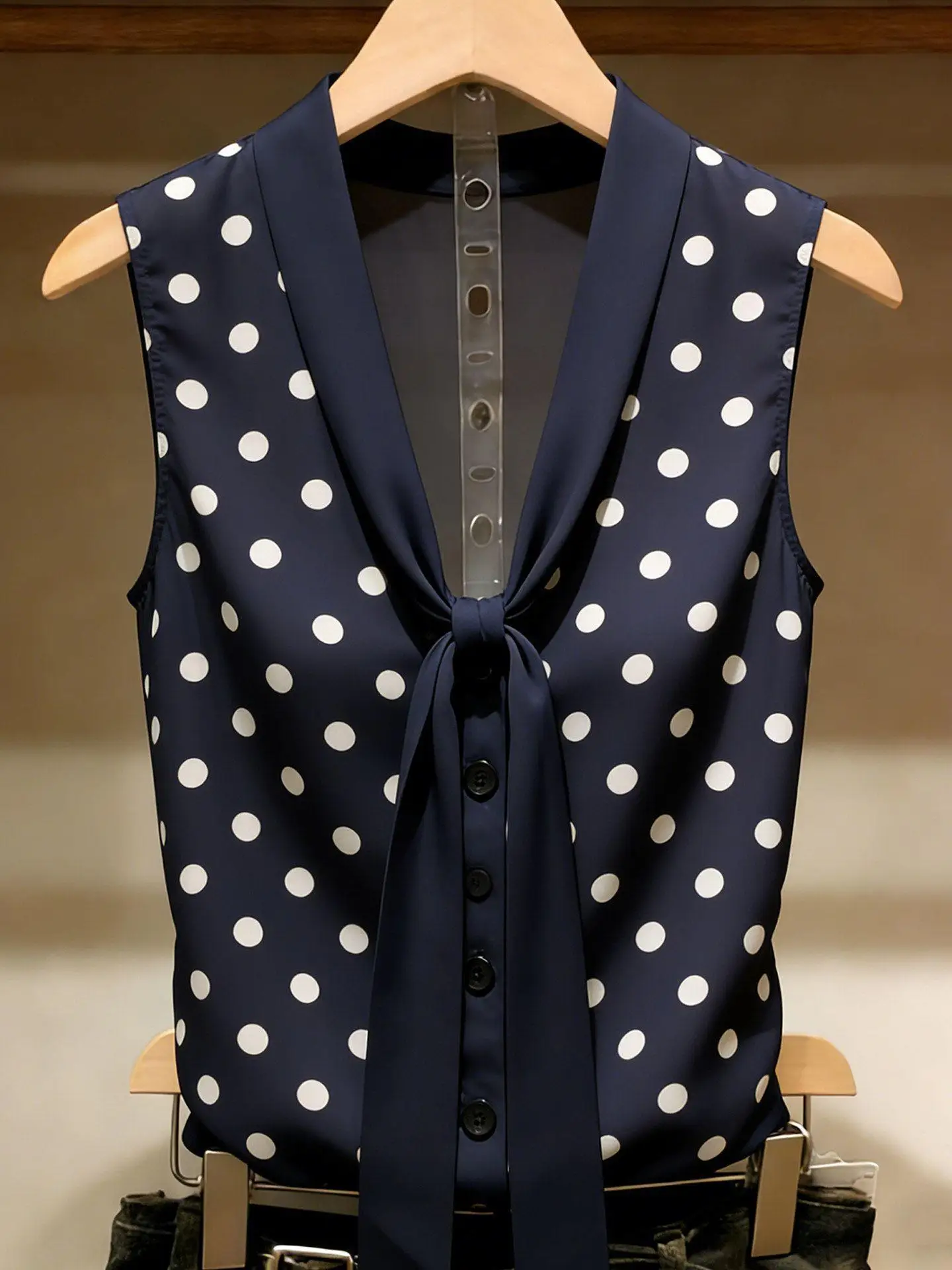 Vintage Knot Tie V-neck Polka Dot Slimming Women's Tank Top Hong Kong Style Summer Fashionable Printed Long Sleeve ...
Vintage Knot Tie V-neck Polka Dot Slimming Women's Tank Top Hong Kong Style Summer Fashionable Printed Long Sleeve ...