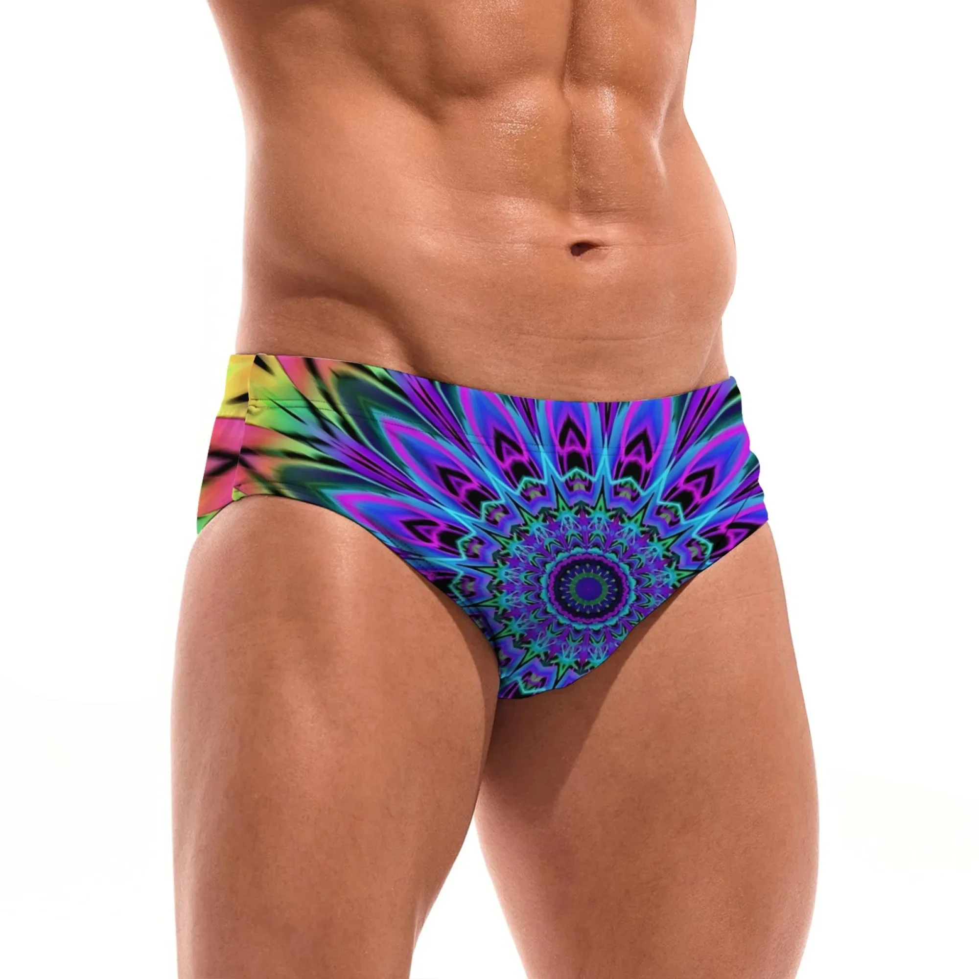 Мужские плавки с психоделическим цветком мандалы, легкие дышащие нескользящие пляжные шорты, сексуальные трусы-бикини, купальник 
Мужские плавки с психоделическим цветком мандалы, легкие дышащие нескользящие пляжные шорты, сексуальные трусы-бикини, купальник