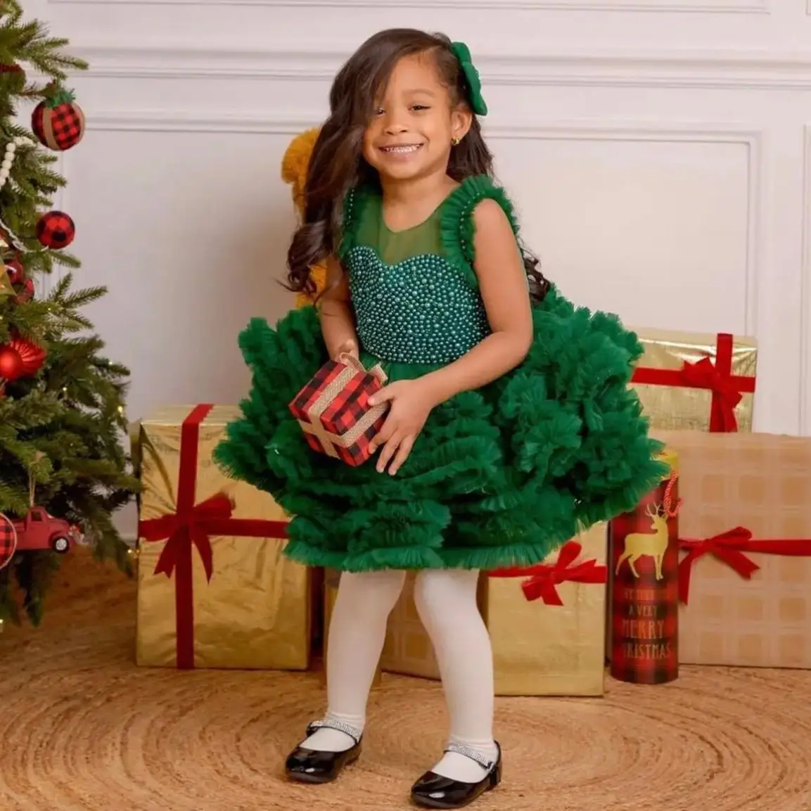 Dark Green Kids Birthday Dresses Pearls Short Flower Girl Dresses for Wedding Customized Baby Girls Prom for Christmas
Dark Green Kids Birthday Dresses Pearls Short Flower Girl Dresses for Wedding Customized Baby Girls Prom for Christmas