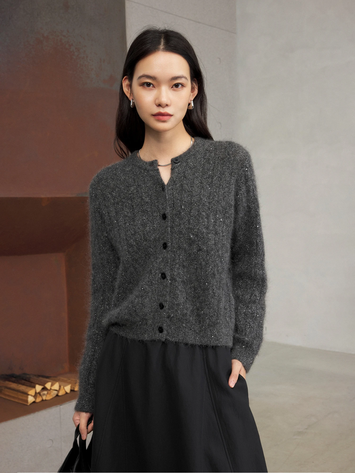 CLMX Faion Velvet Mouton Loose ape Slimming Comfortable Open Cardigan Sweater Long Sve round Ne Color Winter W...
CLMX Faion Velvet Mouton Loose ape Slimming Comfortable Open Cardigan Sweater Long Sve round Ne Color Winter W...