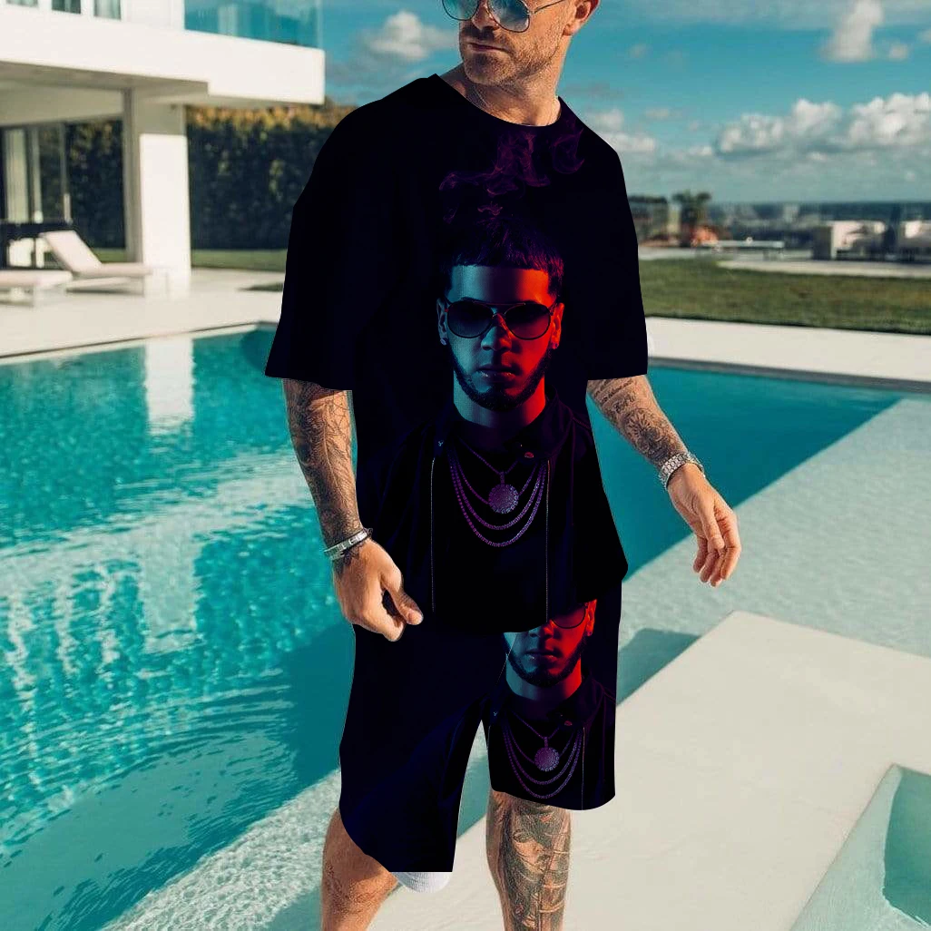 Мужские комплекты футболок Rapper Anuel AA с 3D принтом, модный спортивный костюм, футболки, шорты, мужская уличная одежда, костюмы большого размера, спортивная одежда
Мужские комплекты футболок Rapper Anuel AA с 3D принтом, модный спортивный костюм, футболки, шорты, мужская уличная одежда, костюмы большого размера, спортивная одежда