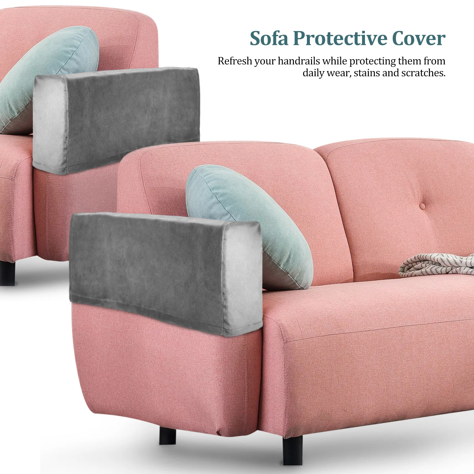 2 Pcs Sofa Arm Covers Stretch Fabric Protection Deep Gray Universal Couch Armrest Covers Removable Washable Suitable Home Office
2 Pcs Sofa Arm Covers Stretch Fabric Protection Deep Gray Universal Couch Armrest Covers Removable Washable Suitable Home Office