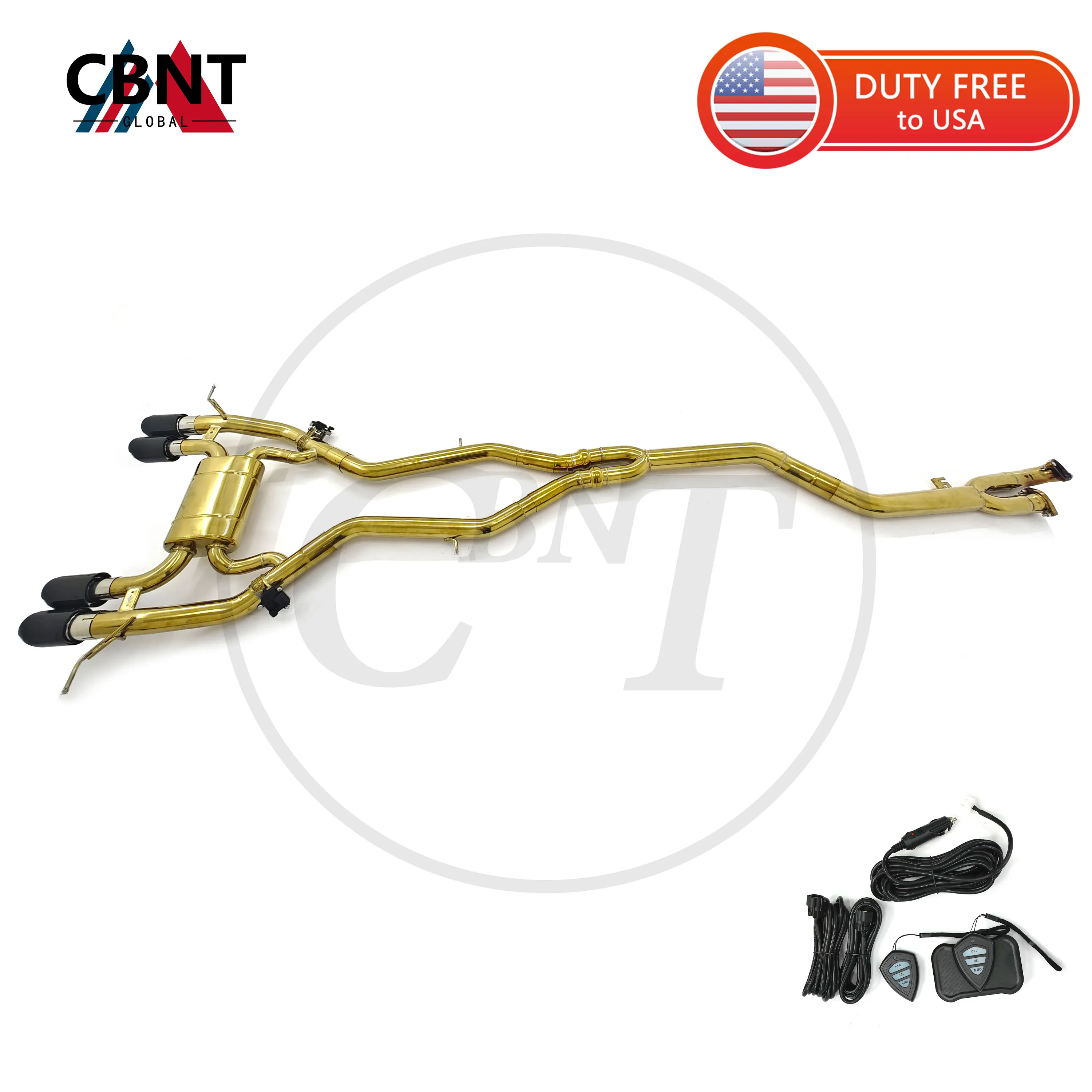 CBNT Gold Plated Stainless Steel Valved Muffler Single Midpipe Catback for BMW M3 G80 G81/M4 G82 G83 S58 3.0T Exhaust Pipe
CBNT Gold Plated Stainless Steel Valved Muffler Single Midpipe Catback for BMW M3 G80 G81/M4 G82 G83 S58 3.0T Exhaust Pipe