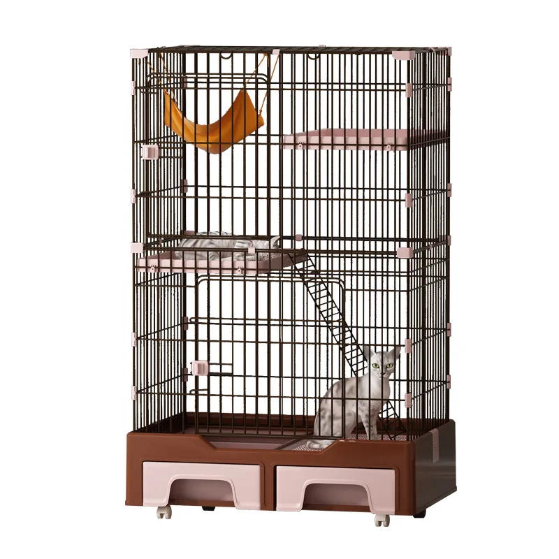 Cat cage household, villa, pet, indoor, large free space, integrated cat house with toilet
Cat cage household, villa, pet, indoor, large free space, integrated cat house with toilet
