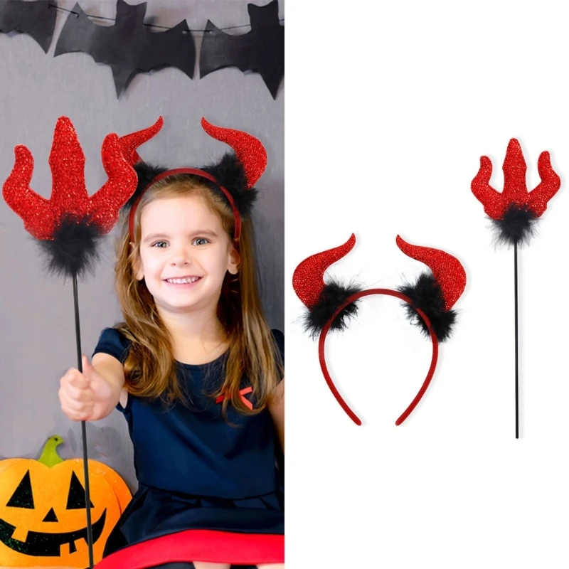 Halloween Devil Headband Devil Wand, Devil Dress up Costume Accessories for Adult Cosplay Party, Theme Party, Carnivals
Halloween Devil Headband Devil Wand, Devil Dress up Costume Accessories for Adult Cosplay Party, Theme Party, Carnivals