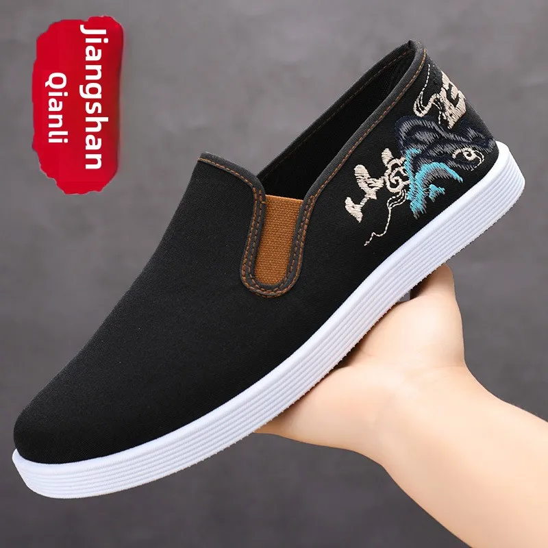 Beijing Style Men's Embroidered Canvas Slip-On Work Shoes Breathable Soft Bottom Anti-Slip Casual Spring Summer Footwear
Beijing Style Men's Embroidered Canvas Slip-On Work Shoes Breathable Soft Bottom Anti-Slip Casual Spring Summer Footwear