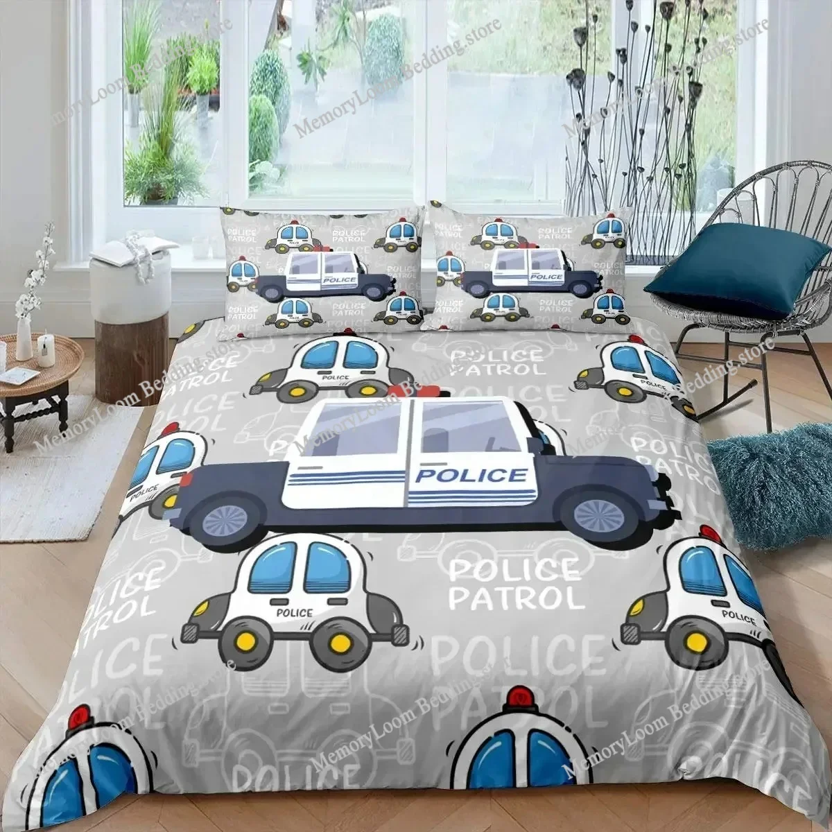 Police Car Duvet Cover Set King Queen Size Polyester Quilt Cover for Kids Teens Bedding Set with Pillowcase Polyester 3D Print
Police Car Duvet Cover Set King Queen Size Polyester Quilt Cover for Kids Teens Bedding Set with Pillowcase Polyester 3D Print