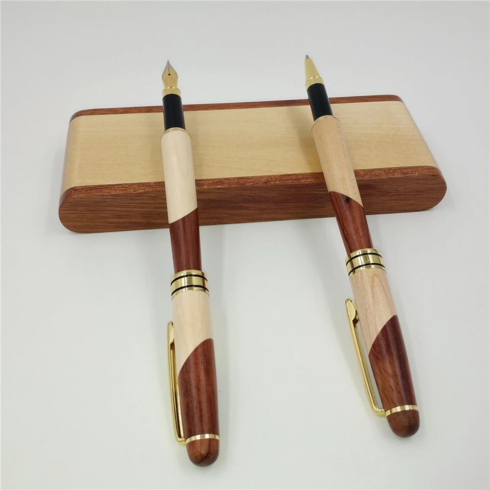 2Pcs Stylish Wooden Pen Set Rosewood Fountain and Ball-Point Pens Stationery
2Pcs Stylish Wooden Pen Set Rosewood Fountain and Ball-Point Pens Stationery
