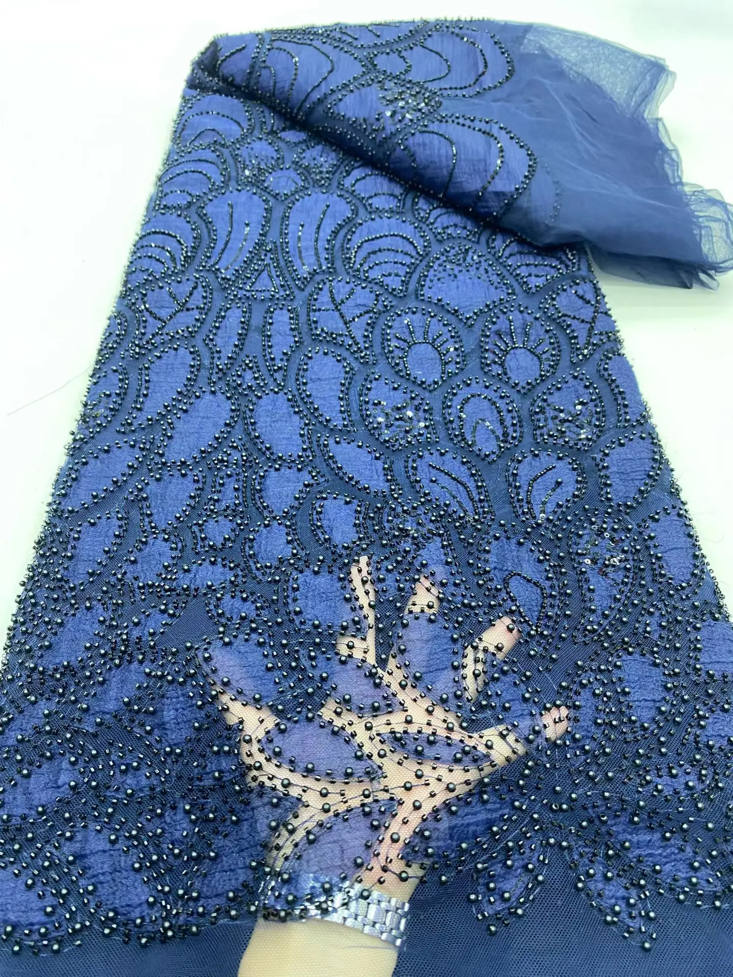 Nigerian Sequins Tulle Lace Fabric High-Quality Embroidery African Net Cloth for Prom Dresses Beads 5 Yards 2025 DP0469
Nigerian Sequins Tulle Lace Fabric High-Quality Embroidery African Net Cloth for Prom Dresses Beads 5 Yards 2025 DP0469