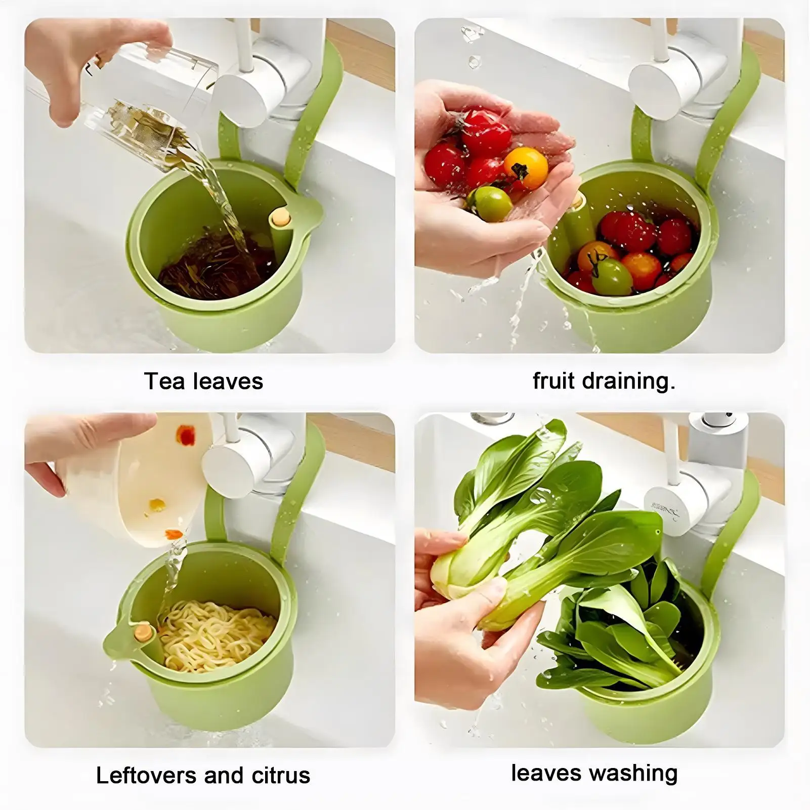 Sink Hanging Basket Multifunction Hanging Sink Colander Drain Basket Faucet Hanging Filter Upgrade Quick Draining Kitchen Tool 
Sink Hanging Basket Multifunction Hanging Sink Colander Drain Basket Faucet Hanging Filter Upgrade Quick Draining Kitchen Tool