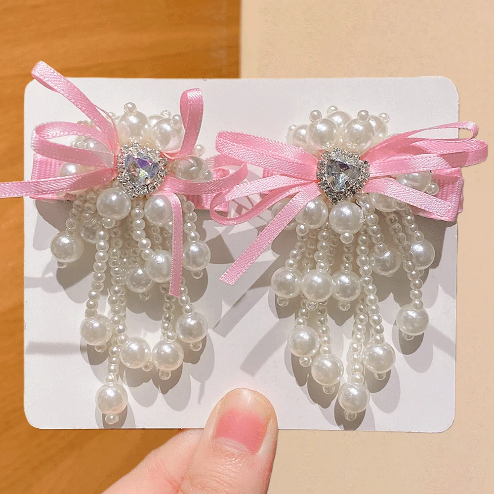 2-Pack Sweet Pink Ribbon Beaded Tassel Hair Clips, Versatile for Hairstyles/Attire/Photo Props, Exquisite Gift for Friends
2-Pack Sweet Pink Ribbon Beaded Tassel Hair Clips, Versatile for Hairstyles/Attire/Photo Props, Exquisite Gift for Friends