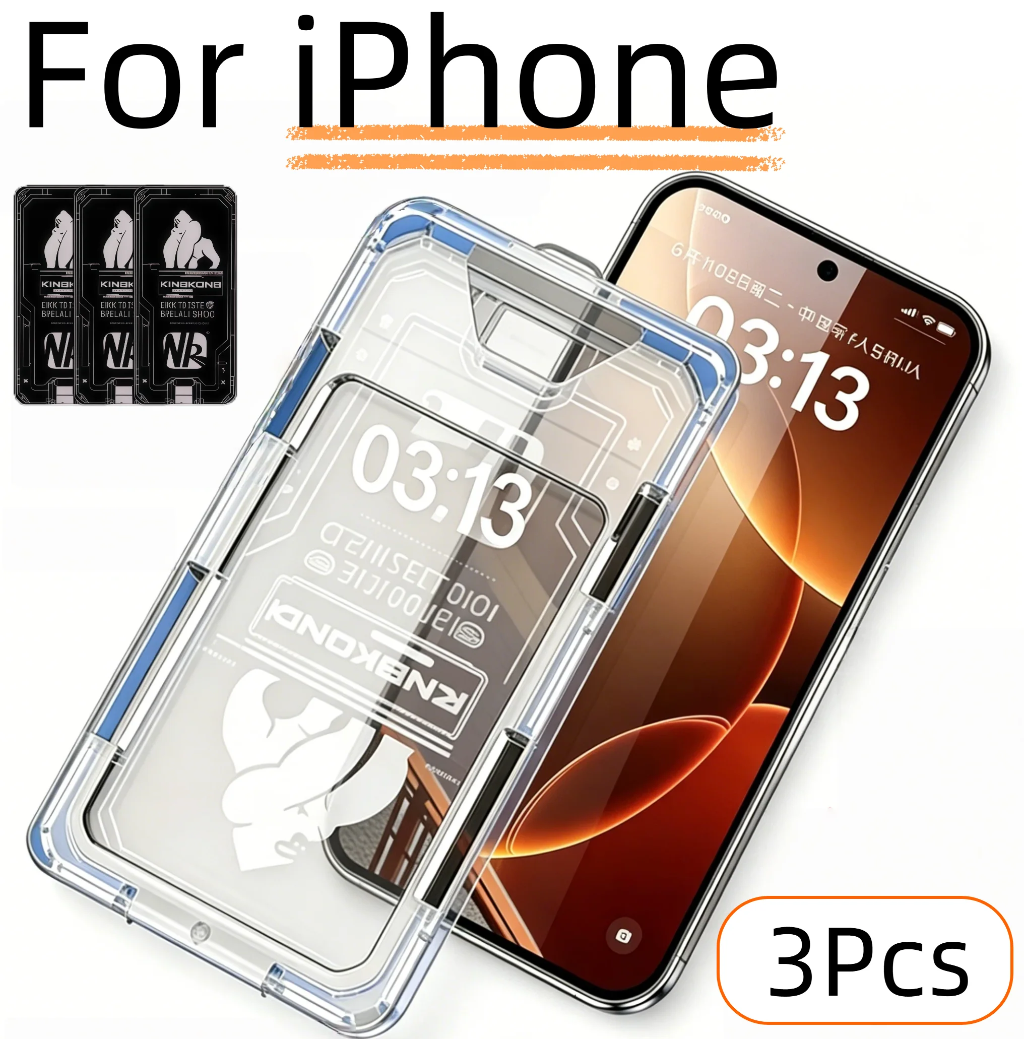 3PCS Tempered Glass Screen Protector for iPhone17/16/15Pro Shockproof Gorilla Glass Mobile Phone Protective Film
3PCS Tempered Glass Screen Protector for iPhone17/16/15Pro Shockproof Gorilla Glass Mobile Phone Protective Film