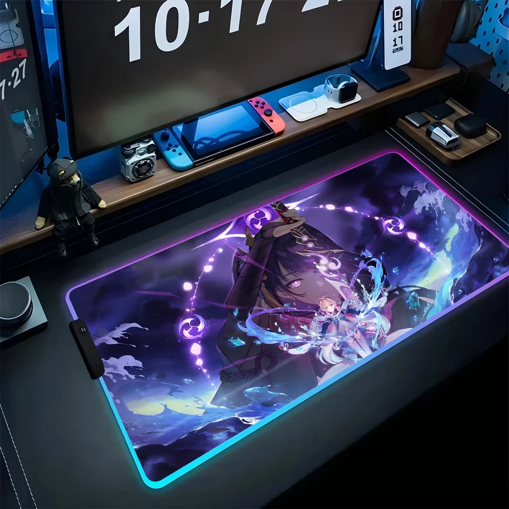 Raiden Shogun genshin impact Mousepad XXL RGB Gaming Mouse Pads HD Black Gamer Accessories Large LED
Raiden Shogun genshin impact Mousepad XXL RGB Gaming Mouse Pads HD Black Gamer Accessories Large LED