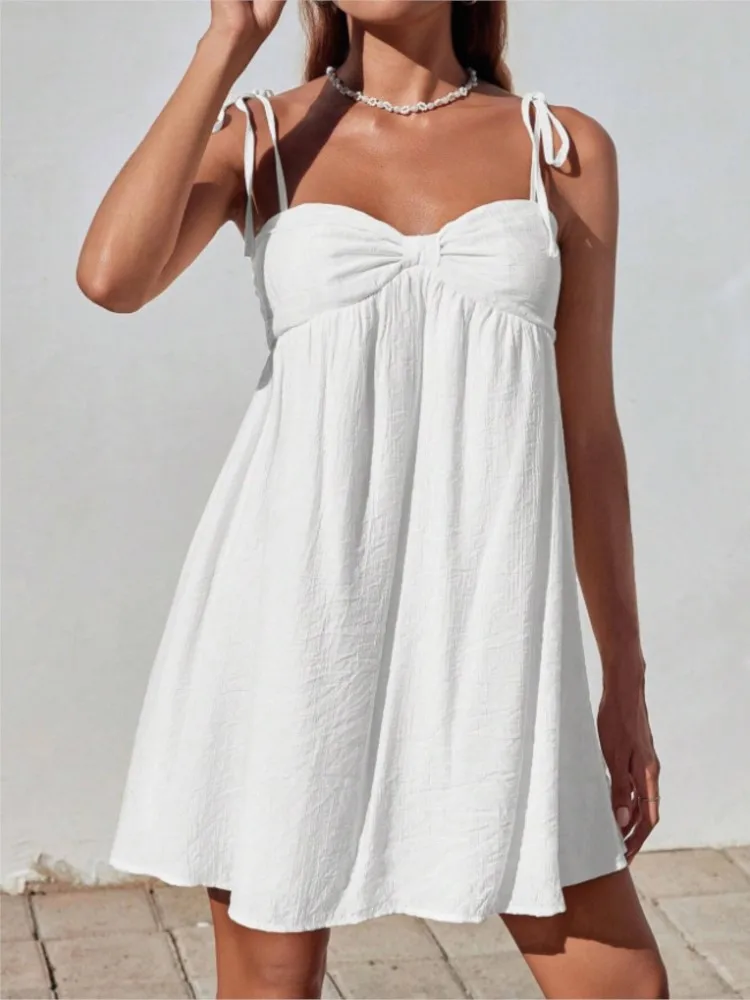 2025 Summer New Comfortable Shoulder Strap Solid Color Suspender Women's Dress Fashionable Casual Loose Mini Dress Females
2025 Summer New Comfortable Shoulder Strap Solid Color Suspender Women's Dress Fashionable Casual Loose Mini Dress Females