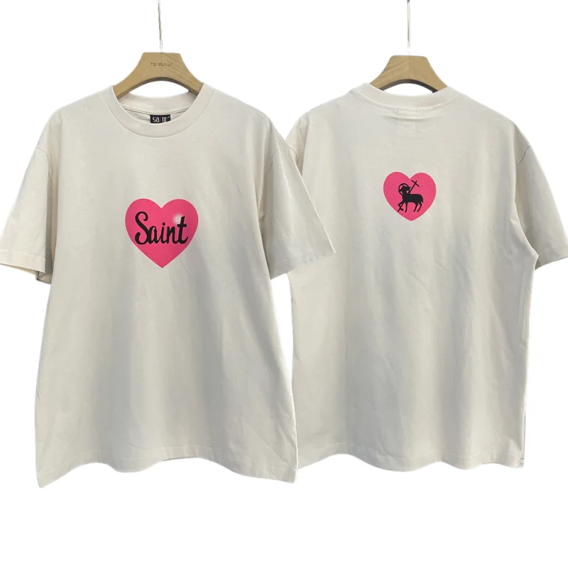 25SS Saint Pink Heart T Shirts Lteetrs Pattern Vintage Do Old Short Sleeve T-shirt for Men Women Y2k Harajuku Streetwear
25SS Saint Pink Heart T Shirts Lteetrs Pattern Vintage Do Old Short Sleeve T-shirt for Men Women Y2k Harajuku Streetwear