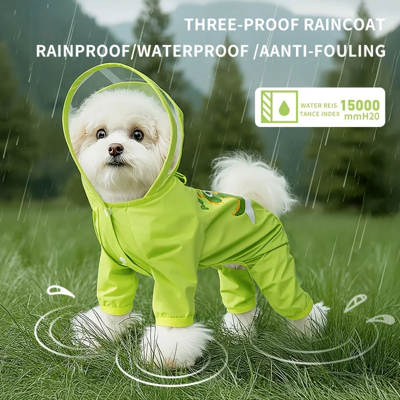 Four Legs Fully Covered Dog Raincoat Waterproof Rainproof and Dirt-Proof Pet Clothing for Small Dogs Like Teddy Bichon Frise
Four Legs Fully Covered Dog Raincoat Waterproof Rainproof and Dirt-Proof Pet Clothing for Small Dogs Like Teddy Bichon Frise