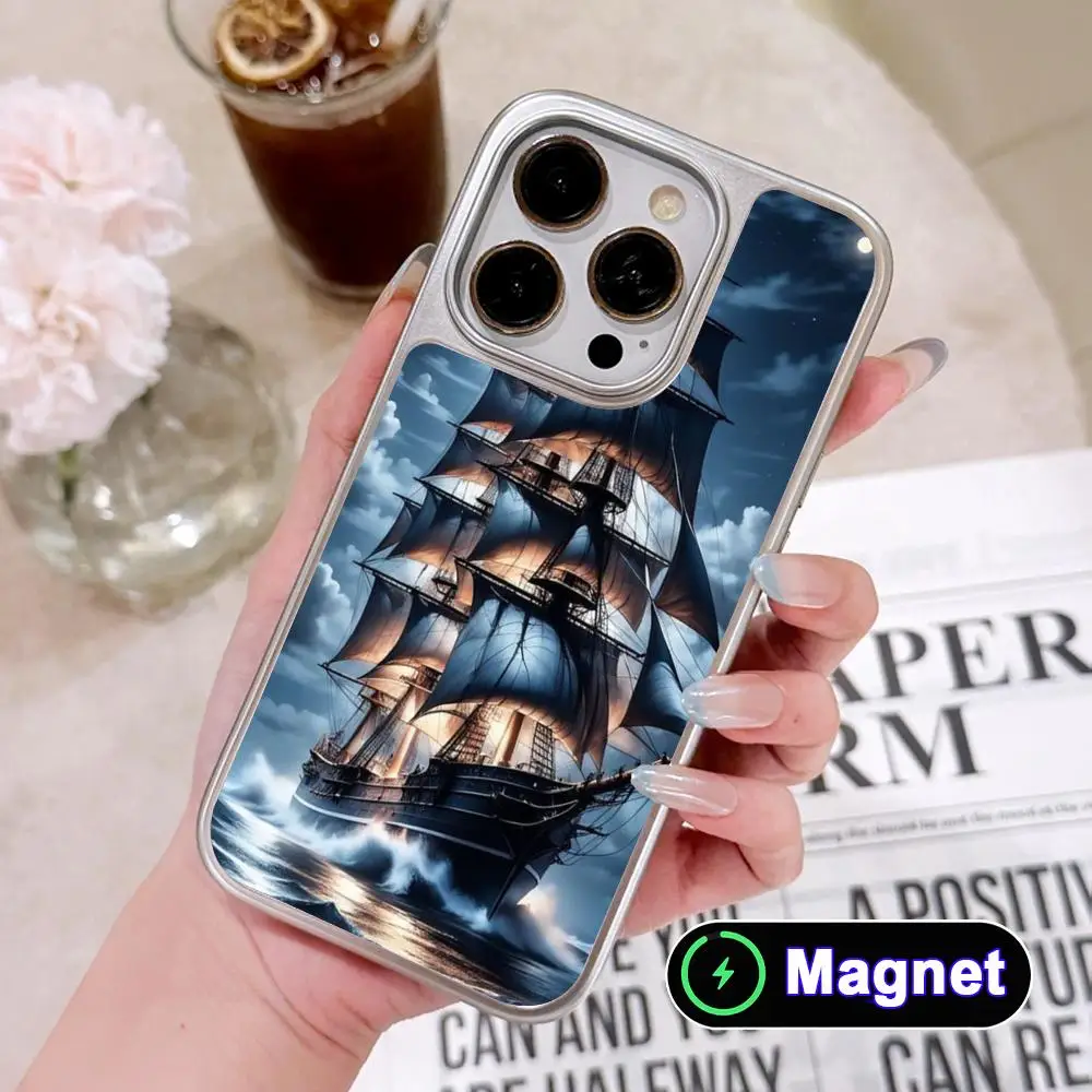 Pirate Corsair Phone Case for iPhone 17 16 15 14 13 12 11 Air Pro Max Plus Electroplated Silver Magnet Cover
Pirate Corsair Phone Case for iPhone 17 16 15 14 13 12 11 Air Pro Max Plus Electroplated Silver Magnet Cover