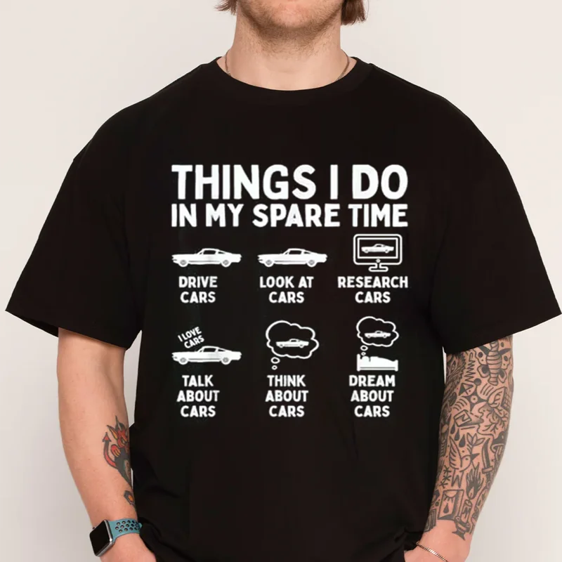Мужская забавная футболка для любителей автомобилей-вещи, я делаю в своем запасном времени, хлопковая футболка с рисунком, повседневная футболка с короткими рукавами
Мужская забавная футболка для любителей автомобилей-вещи, я делаю в своем запасном времени, хлопковая футболка с рисунком, повседневная футболка с короткими рукавами