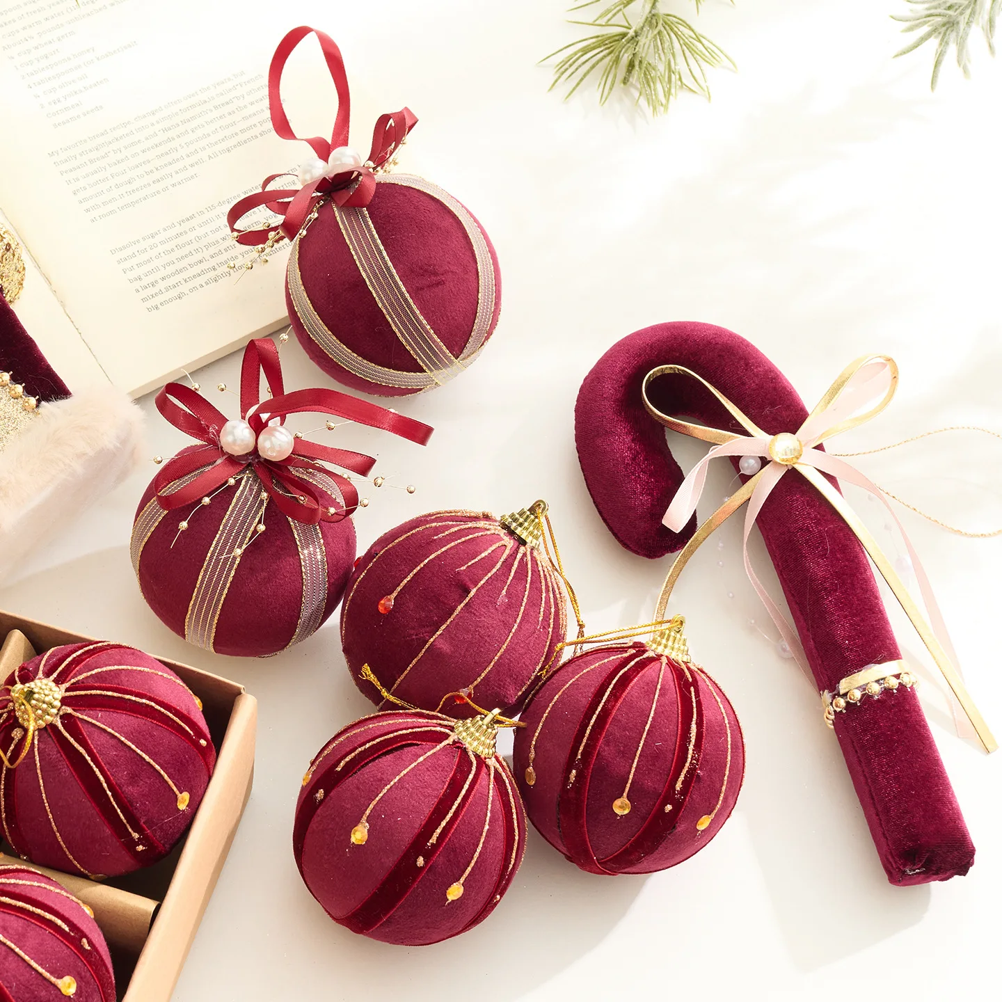 1/6Pcs New Christmas Decorations Burgundy Flannel Christmas Ball Set Mushroom House Walking Stick Christmas Tree Hangings
1/6Pcs New Christmas Decorations Burgundy Flannel Christmas Ball Set Mushroom House Walking Stick Christmas Tree Hangings