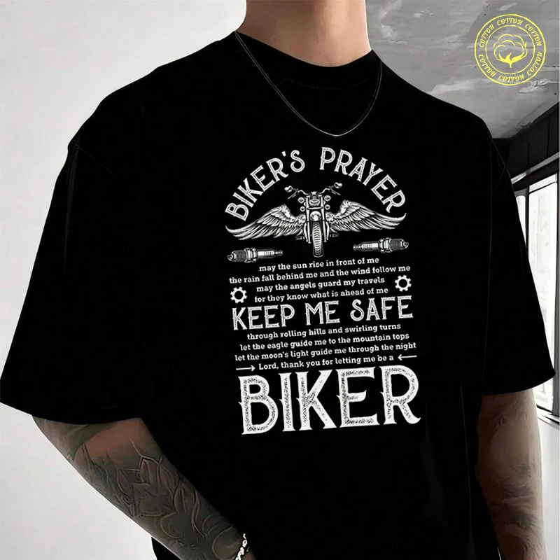Biker's Prayer Vintage Motorcycle Biking Men's Moto Casual T-Shirt Fashionable Street Style Suitable For Travel And Sports Tee
Biker's Prayer Vintage Motorcycle Biking Men's Moto Casual T-Shirt Fashionable Street Style Suitable For Travel And Sports Tee
